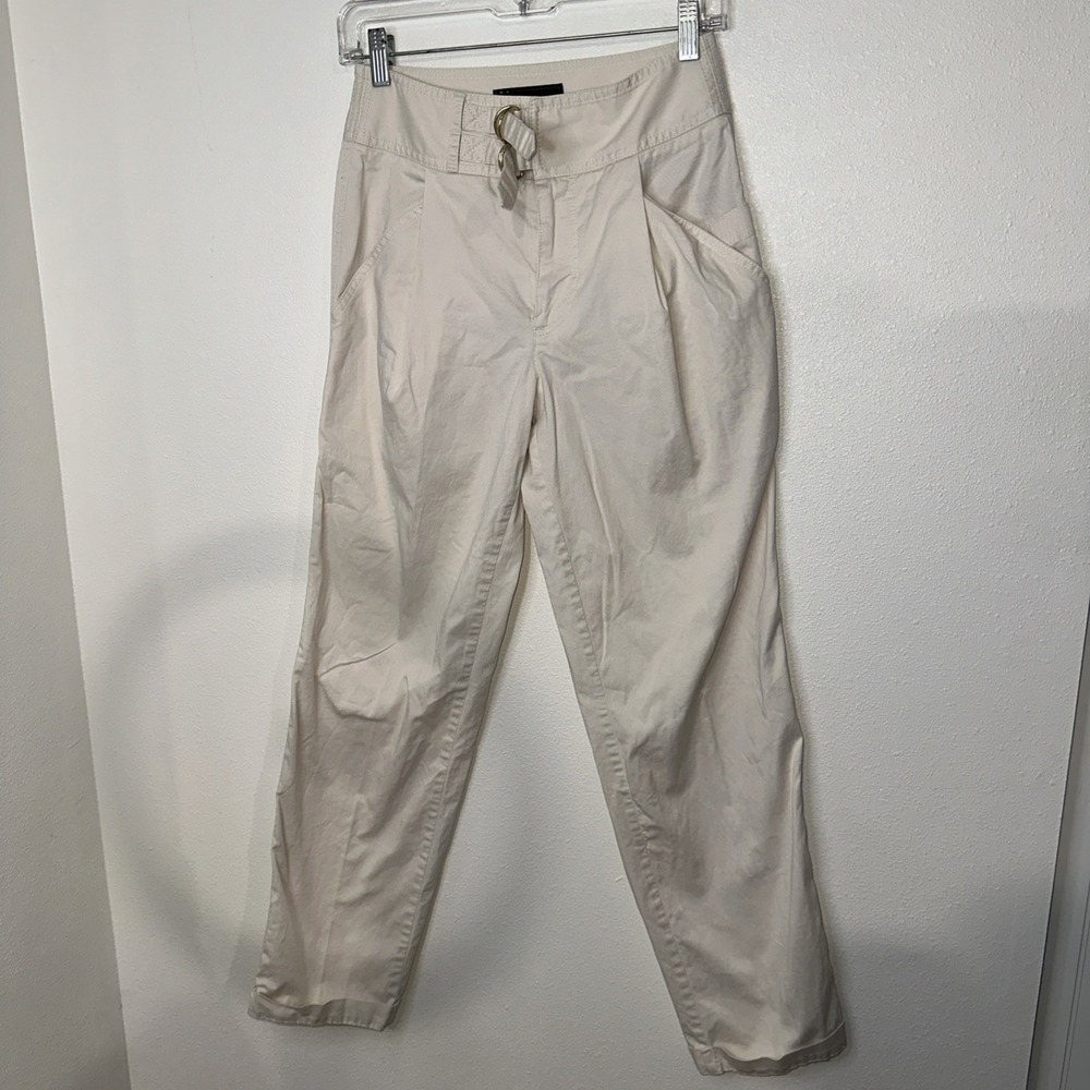 Marc By‎ Marc Jacobs  Beige High-Waisted Trousers – Women's Sz 0 Side Pockets